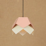 Abat-Jour Led Fleur Origami Moderne Rose Pastel Luminaire Chambre