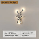 Applique Led Moderne Et Élégante. Noir / Blanc Chaud (2700-3500K) Murale Chambre