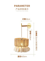 Applique Murale Avec Cordon En Bambou