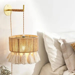 Applique Murale avec Cordon en Bambou