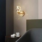 Applique Murale Cristalline Cuivrée Luxe Contemporain Chambre