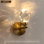 Applique Murale Cristalline Cuivrée Luxe Contemporain Diamètre 11 5 Cm H 20 / Blanc Chaud Chambre