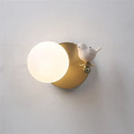 Applique Murale Décorative Scandinave Bois Oiseaux Lumineux. Chambre