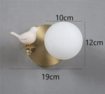 Applique Murale Décorative Scandinave Bois Oiseaux Lumineux. Oiseau Chambre