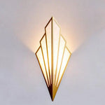 Applique Murale Design Led Triangulaire Moderne Métallique. Cuivré Chambre
