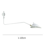 Applique Murale Design Rétro Élégante Articulée Blanc - 120Cm 1 Lampe Chambre