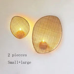 Applique Murale En Bambou Et Papier Japonais