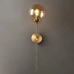 Applique murale en verre en forme de boule