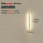 Applique Murale Extérieure Led Design Robuste Lumineux. Blanc L60Cm / Froid (6000K) Chambre