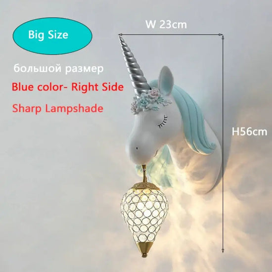 Applique Murale Féerique Décorative Enfantine Lumineuse. Bleu Grande Taille / 3 Température De