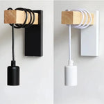 Applique murale industrielle bois