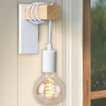 Applique murale industrielle bois