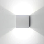 Applique Murale Led Carrées Artistiques Élégantes. Blanc Mat / 6W Chaud Chambre