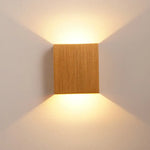 Applique Murale Led Carrées Artistiques Élégantes. Or Brossé / 6W Blanc Chaud Chambre