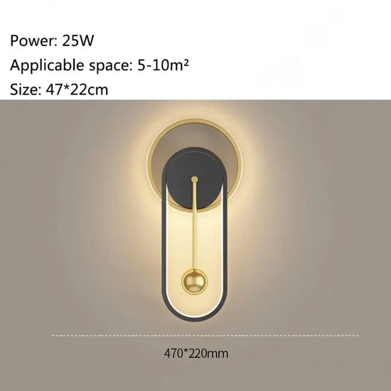 Applique Murale Led Design Minimaliste Chic G / Blanc Chaud Chambre