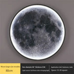 Applique Murale Led Originale Élégante Et Design. Lune-80Cm / Trois Couleurs Chambre