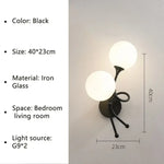 Applique Murale Lumineuse En Transparence Épurée. Black Right / Warm White Chambre