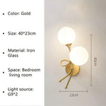 Applique Murale Lumineuse En Transparence Épurée. Gold Left / Natural White Chambre