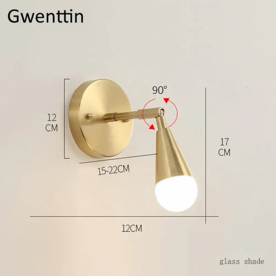 Applique Murale Nordique Élégante Design Minimaliste. F Chambre