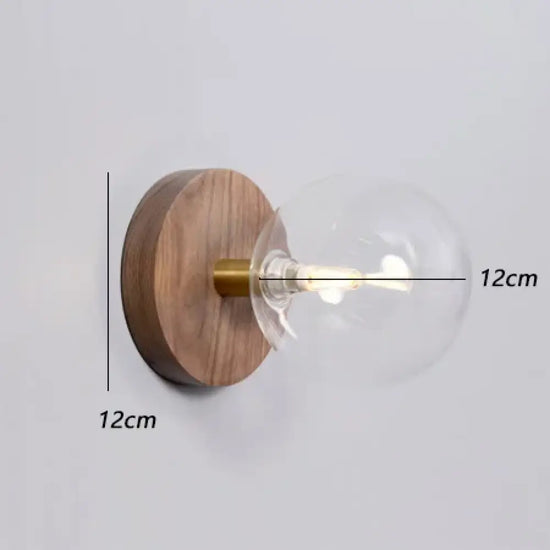 Applique Murale Nordique Élégante Et Minimaliste. Verre Transparent De 12 Cm Chambre