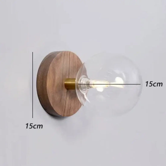 Applique Murale Nordique Élégante Et Minimaliste. Verre Transparent De 15 Cm Chambre