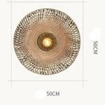 Applique Murale Ronde en Bambou 
