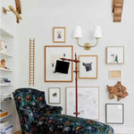 Appliques Murales Doubles Beige en Tissu