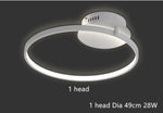 Cercle Blanc Plafonnier Design 1 Cercle - 28W / Chaude Luminaire Chambre