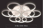 Cercle Blanc Plafonnier Design 9 Cercles - 80W / Chaude Luminaire Chambre