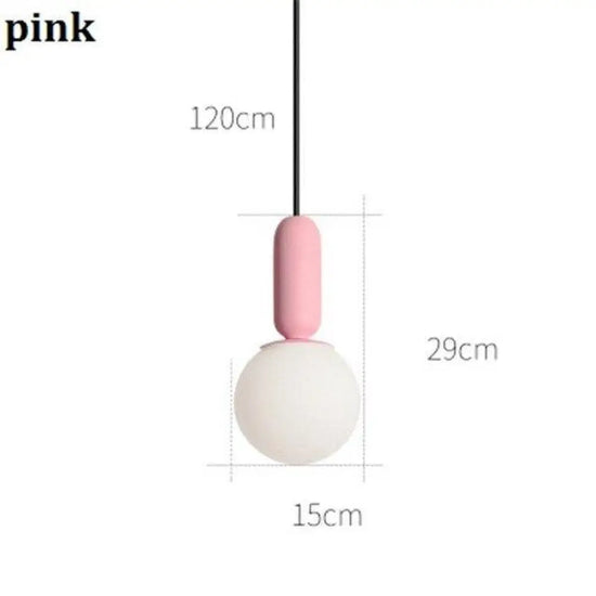 Design Moderne Suspension Tubes Colorés Rose Luminaire Chambre