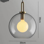 Design Suspension Boule En Verre A - 30Cm Luminaire Chambre