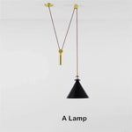Design Suspension Multi-Lampes Pulley A Luminaire Chambre