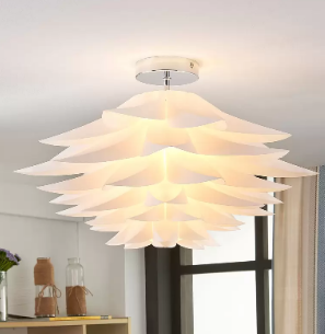 Plafonnier floral Rimon en blanc