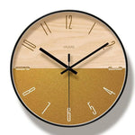 Horloge Ronde Murale Chiffres Dorés 25Cm Luminaire Doré