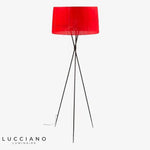 Lampadaire Croisé Tissu Rouge Nordic Luminaire Chambre
