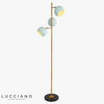 Lampadaire Doré Led Trois Lumières Turquoise Luminaire Chambre
