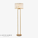Lampadaire Doré Moderne Abat-Jour Japonais Luminaire Chambre