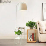Lampadaire Led Avec Table Intégrée Blanc - A Luminaire Chambre