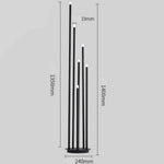 Lampadaire Led Moderne En Métal Noir Luminaire Chambre