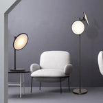Lampadaire Led Noir Cercle Lumineux Luminaire Chambre
