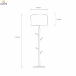 Lampadaire Tissu Branches Bois Luminaire Chambre