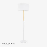 Lampadaire Tissu Et Bois Élégant Luminaire Chambre