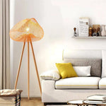 Lampadaire Tripode Bambou Scandinave Led Luminaire Chambre