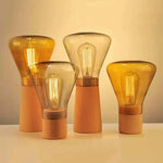 Lampe Aurora En Verre Et Bois Luminaire Chambre