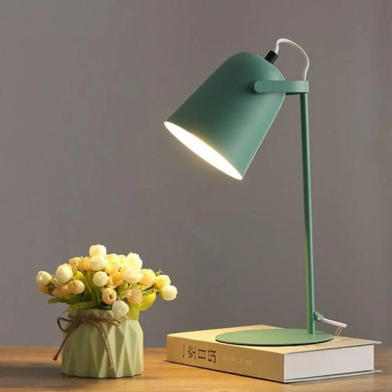 Lampe Bureau Moderne Abat-Jour Coloré Vert Luminaire Chambre