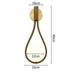 Lampe de chevet Murale goutte d'eau