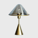 Lampe Design Led Socle Conique Doré Luminaire Chambre