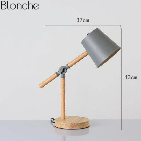 Lampe En Bois Ajustable Colorée Gris Luminaire Chambre