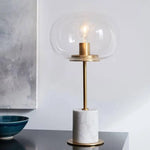 Lampe Led Design Marbre Et Verre Luminaire Chambre