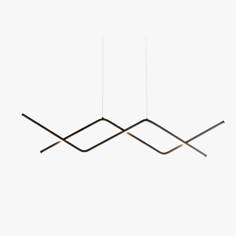 Suspension LED contemporaine et épurée.